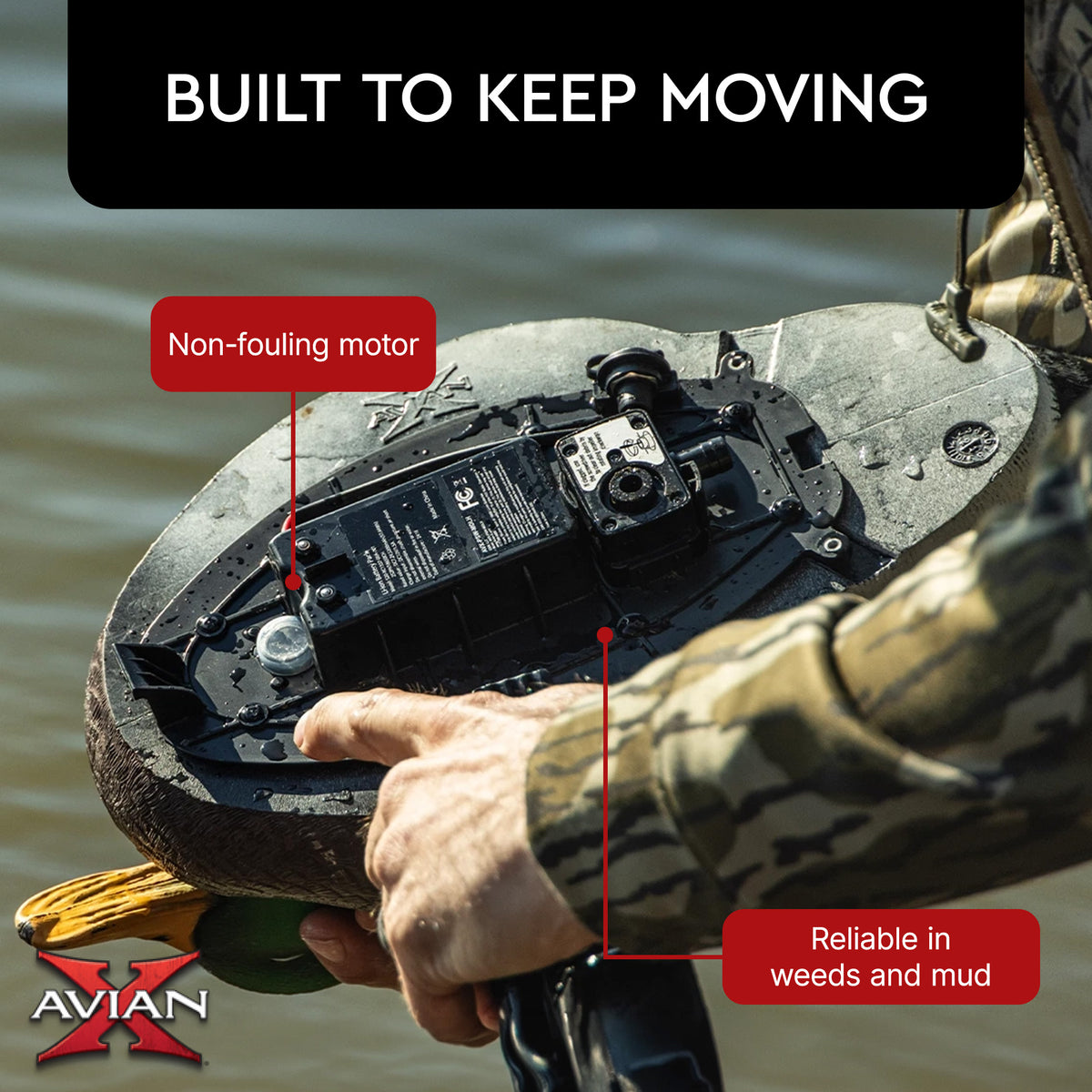 Avian X Power Swimmer Mallard Drake Motion Duck Decoy with 10+ Hour Battery