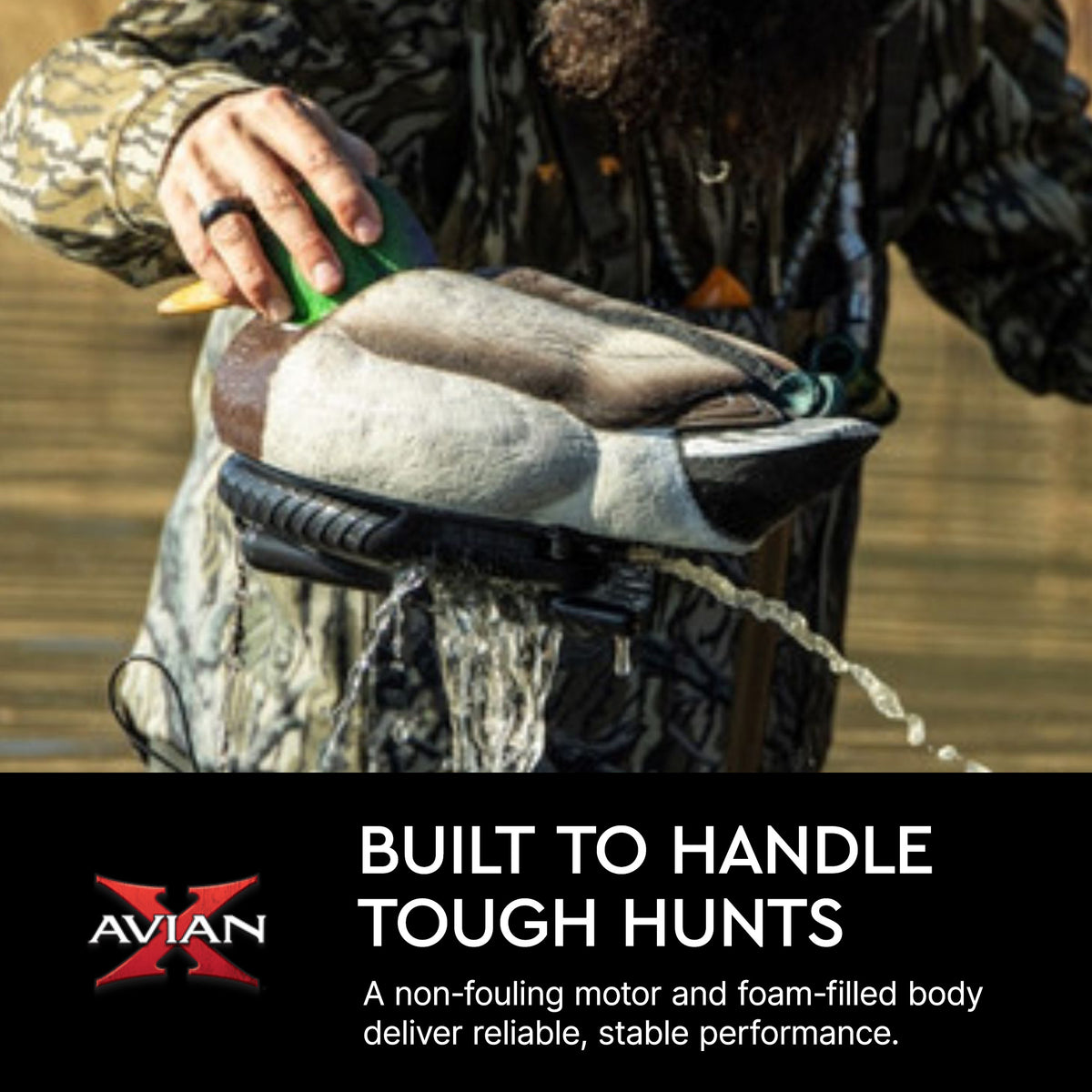 Avian X Power Swimmer Mallard Drake Motion Duck Decoy with 10+ Hour Battery