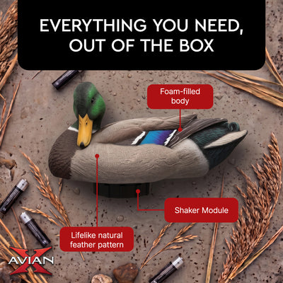 Avian-X Power Shaker Mallard Drake Motion Duck Decoy Floating Surface Preener - VMInnovations
