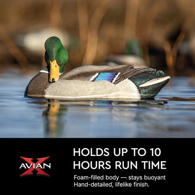 Avian-X Power Shaker Mallard Drake Motion Duck Decoy Floating Surface Preener - VMInnovations