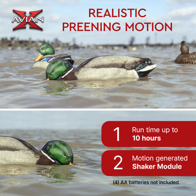 Avian-X Power Shaker Mallard Drake Motion Duck Decoy Floating Surface Feeder