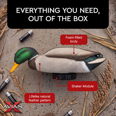 Avian-X Power Shaker Mallard Drake Motion Duck Decoy Floating Surface Feeder