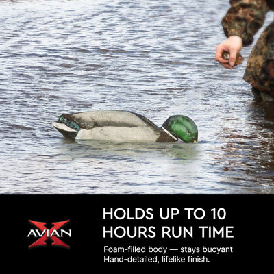 Avian-X Power Shaker Mallard Drake Motion Duck Decoy Floating Surface Feeder