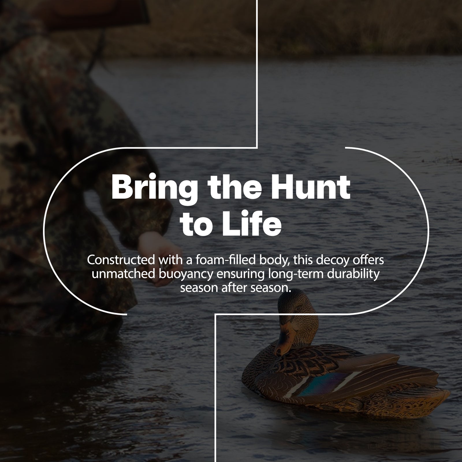 Avian X Power Shaker Motion Mallard Hen Preener Decoy, Mimic Realistic Motion - VMInnovations