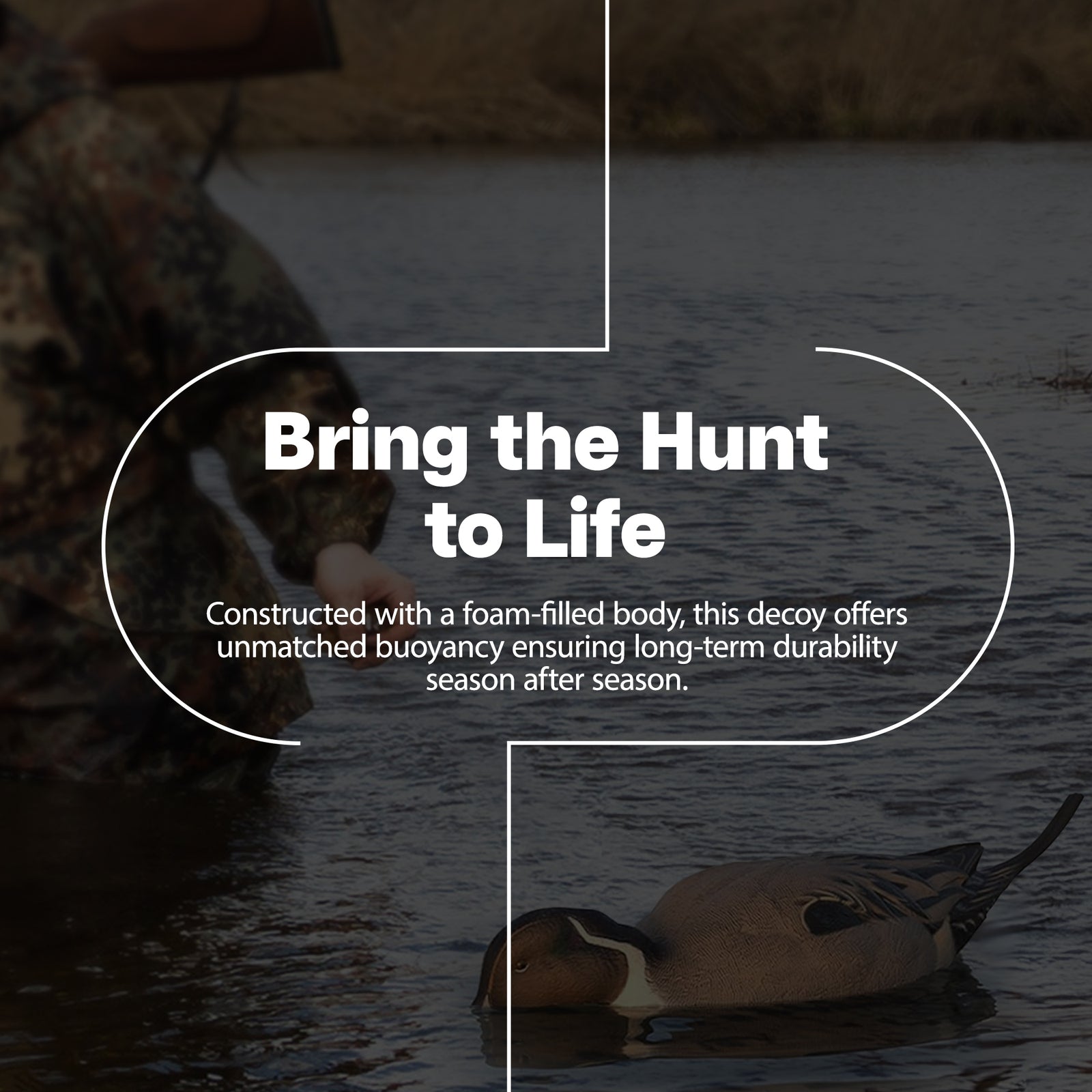 Avian-X Power Shaker Pintail Motion Duck Decoy Floating Surface Feeder, Brown - VMInnovations