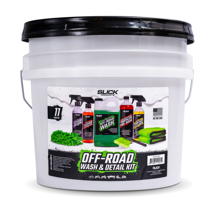 Slick Products 11-Piece Off-Road Car Wash and Detailing Kit, Towel & Scrub Brush
