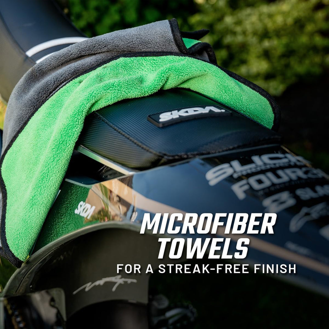 Slick Products 11-Piece Off-Road Car Wash and Detailing Kit, Towel & Scrub Brush - VMInnovations