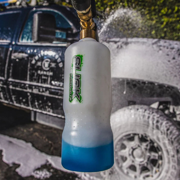 Slick Products 64 Oz Wax & Wash Foam Sprayer Cannon Concentrated Cleaner Bundle