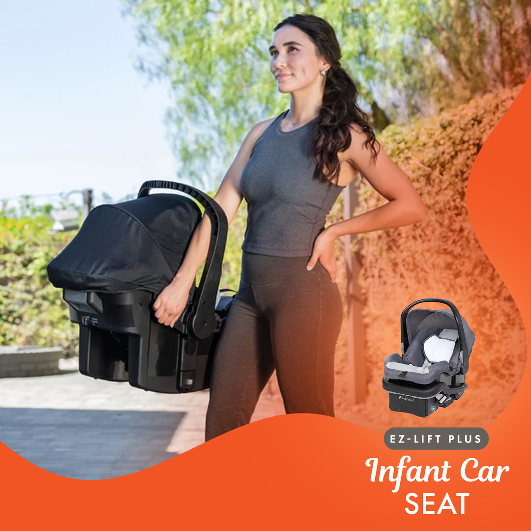 Baby Trend Morph Single to Double Modular System & Car Seat, Dash Grey(Open Box)