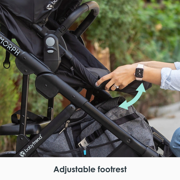 Baby Trend Morph Single to Double Modular Travel System and Car Seat, Dash Black