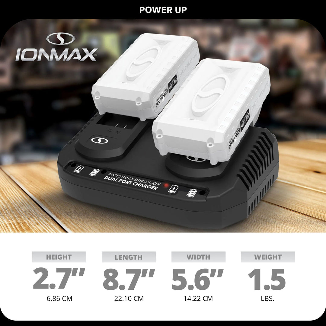Snow Joe 24 Volt IONMAX Dual Port Quick Charge Docking Station Charger(Open Box)