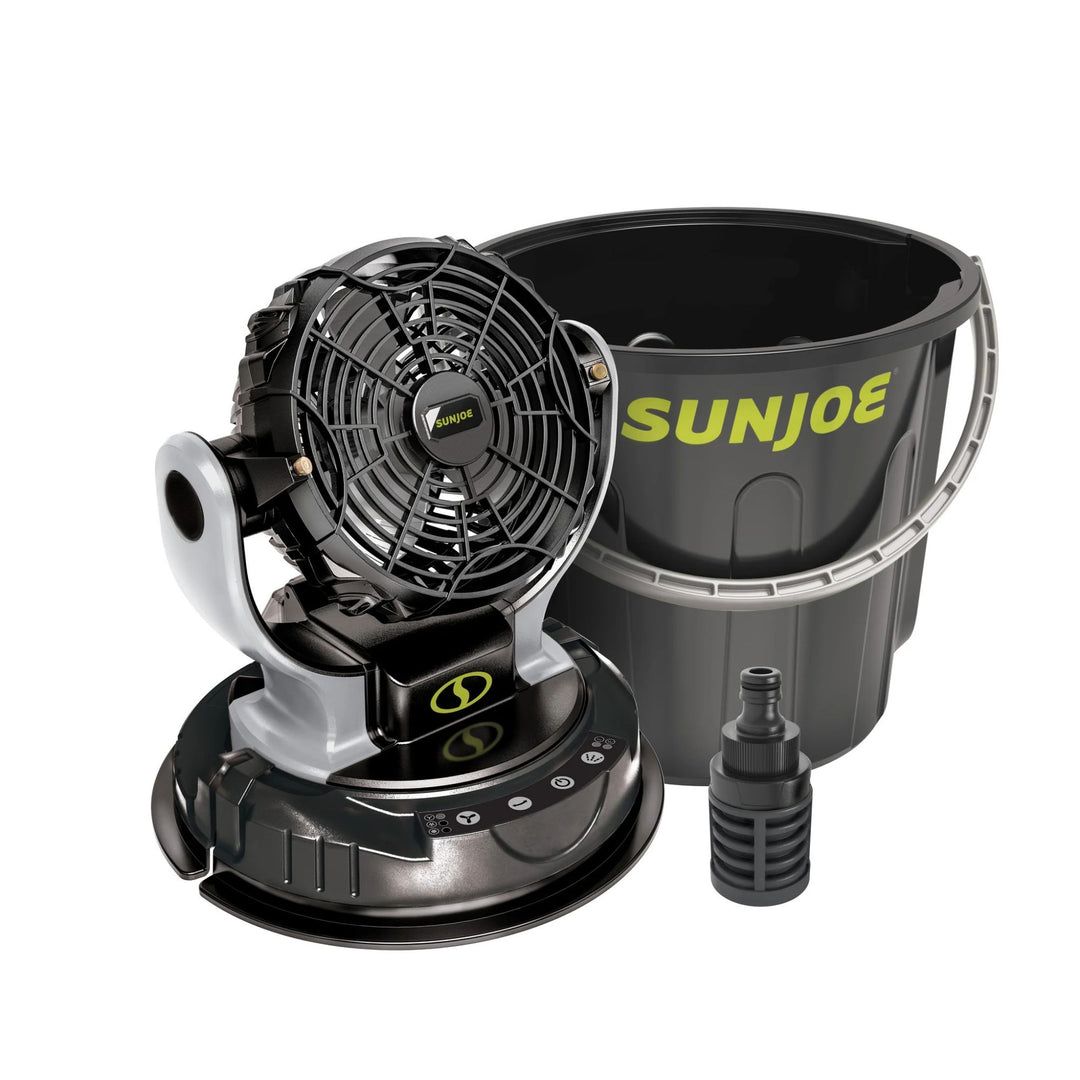 Sun Joe 24V IONMAX Cordless Misting Fan w/ 6 Gal Portable Bucket (Open Box)