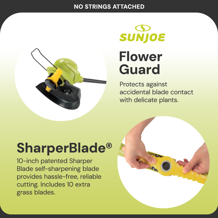 Sun Joe 10” Stringless Charger SharperBlade, 24V-SB10-LTE 24, Green (Open Box)