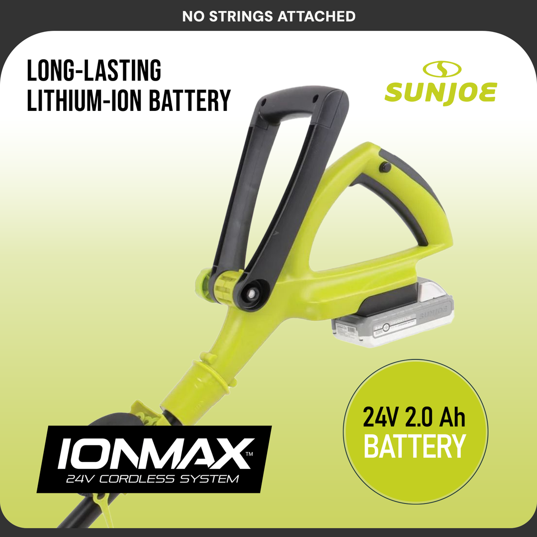 Sun Joe 10” Stringless Charger SharperBlade, 24V-SB10-LTE 24, Green (Open Box)