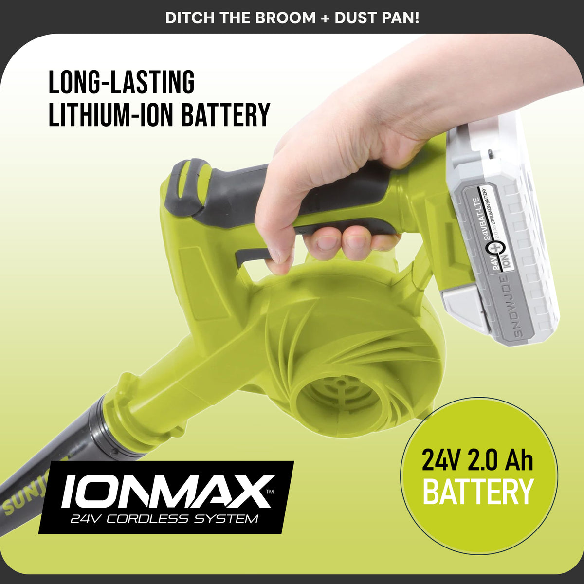Sun Joe 24V IONMAX Work Shop Blower and Vacuum Battery Charger (Open Box)