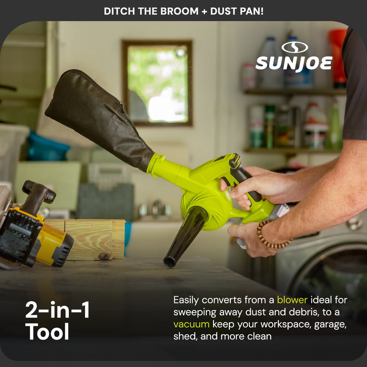 Sun Joe 24V IONMAX Work Shop Blower and Vacuum Battery Charger, 24V-WSB-LTE