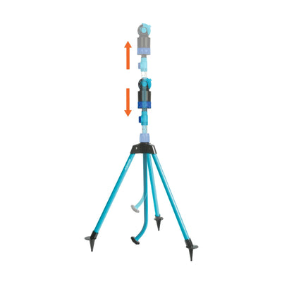 Aqua Joe Telescoping Sprinkler and Mister with Metal Tripod Base and Flow Valve