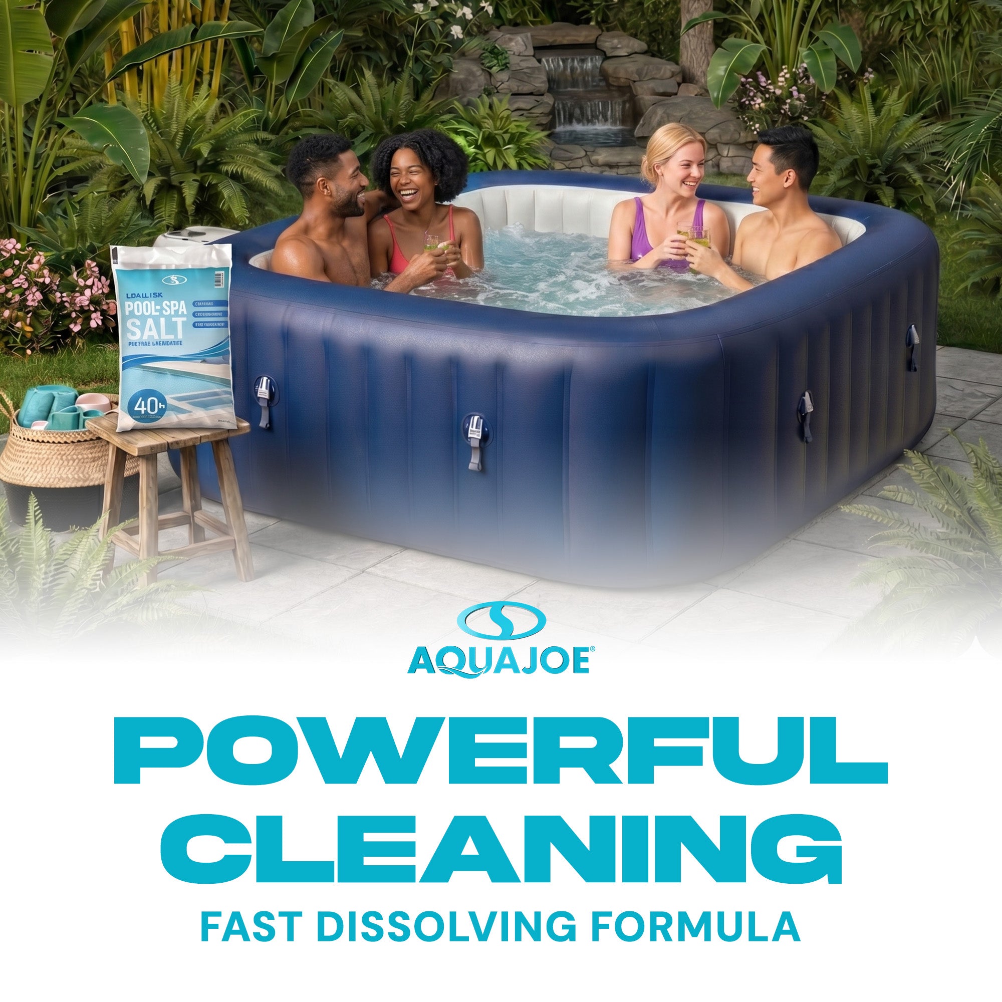 Aqua Joe 40 Pound Fast Dissolving Pool Spa Salt for Pool Generators, AJ-PS40