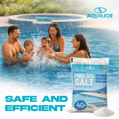 Aqua Joe 40 Pound Fast Dissolving Pool Spa Salt for Pool Generators, AJ-PS40