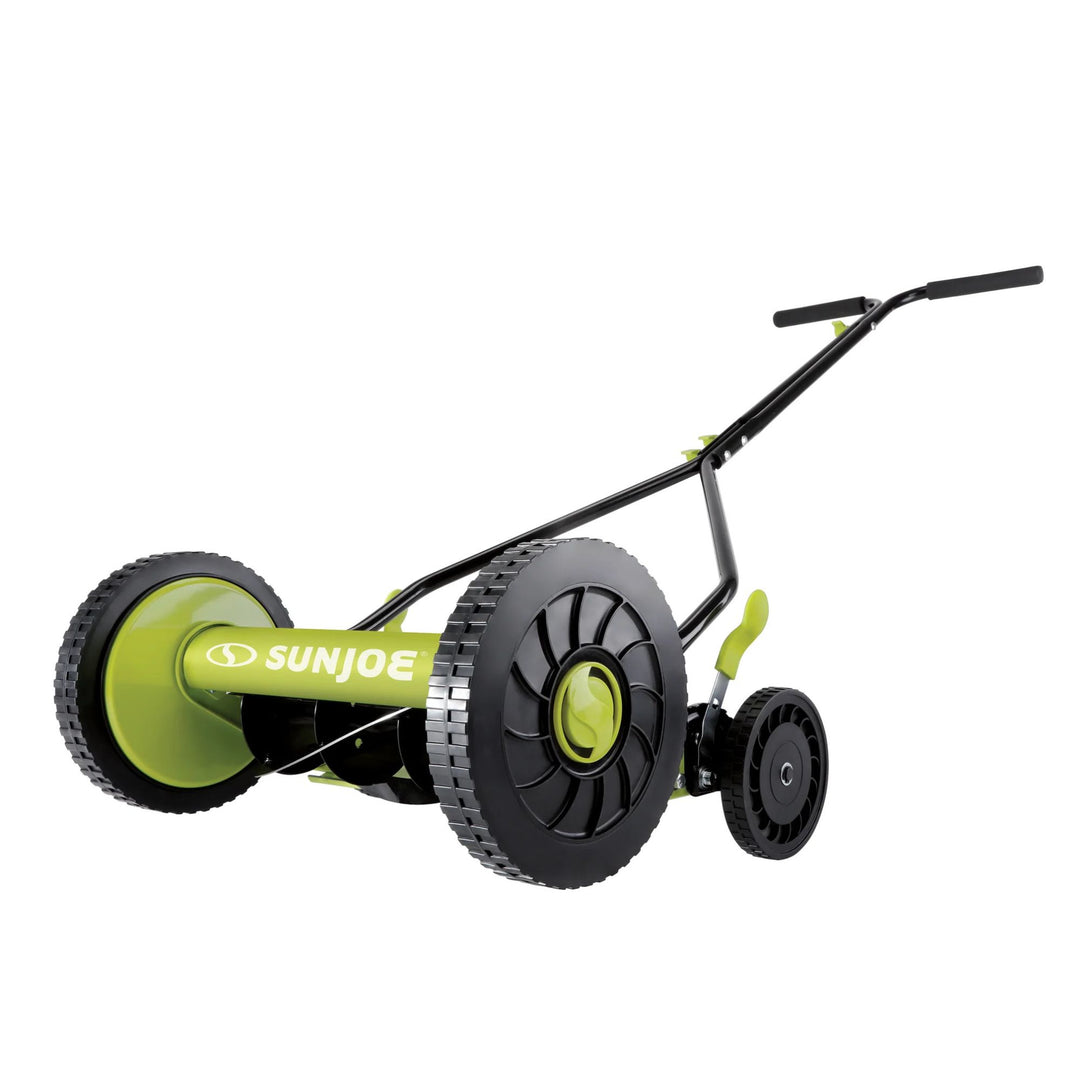 Sun Joe Cordless, Manual Push Steel Reel Lawn Mower, 14 Inch, Green (Open Box) - VMInnovations