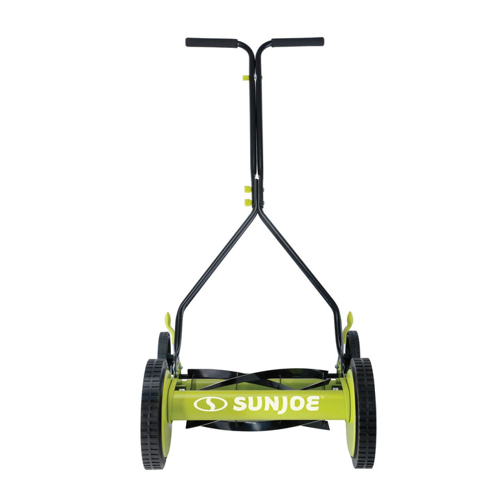 Sun Joe Cordless, Manual Push Steel Reel Lawn Mower, 14 Inch, Green, MJ503M