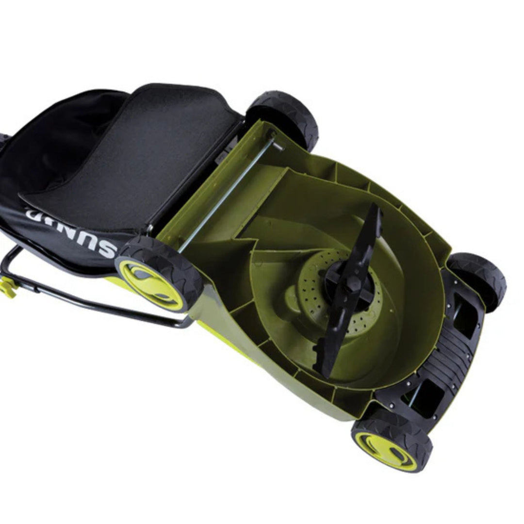 Sun Joe Cordless, Brushless Lawn Mower Kit, Rear Grass Bag, Green (Open Box)