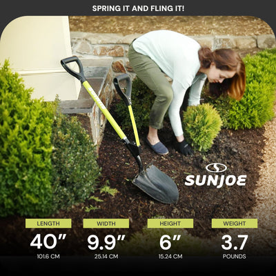Sun Joe 9 “ Digging Shovel, Assist Handle, SJ-SHLV07, Shovelution (Open Box) - VMInnovations