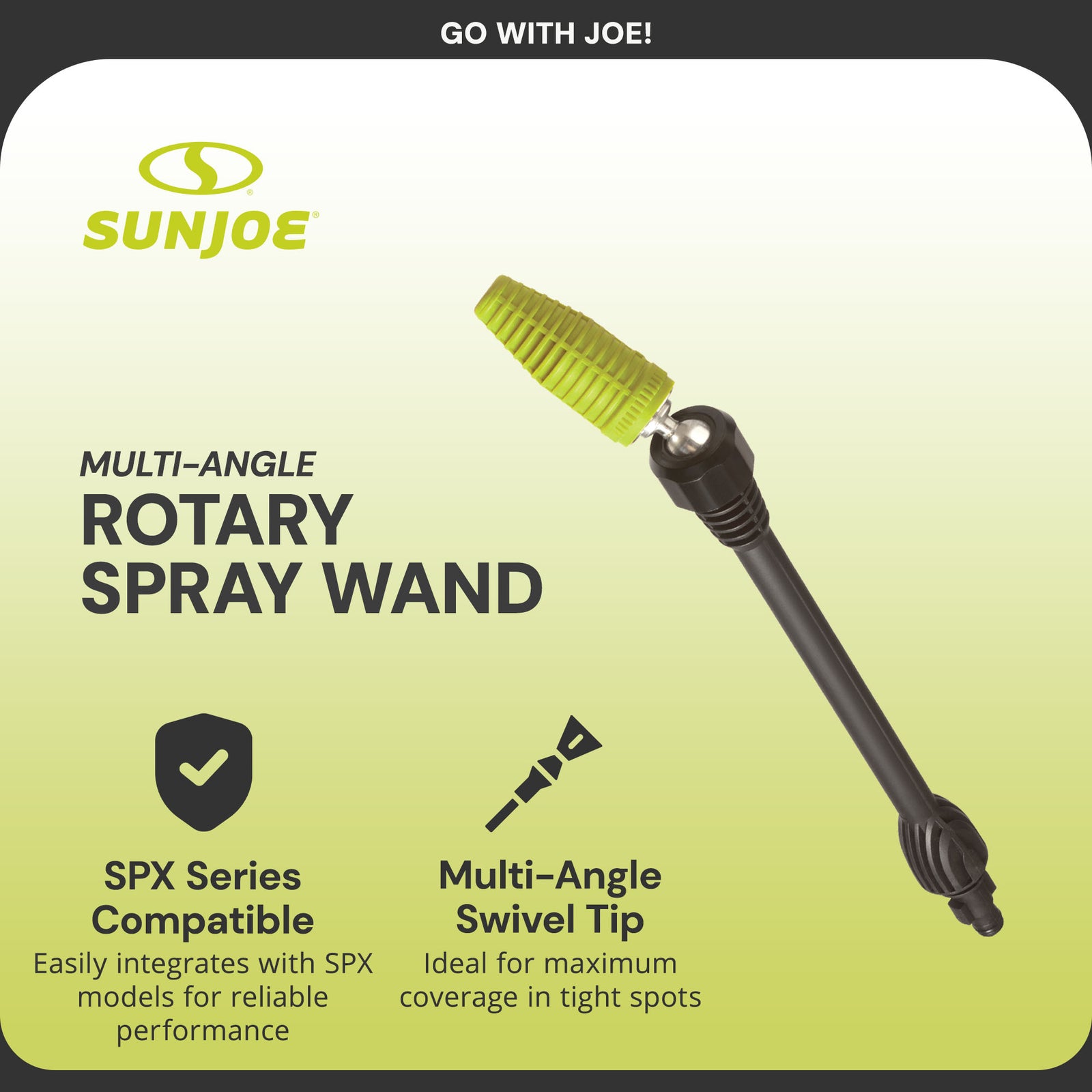 Sun Joe Multi-Angle Rotary Spray Wand for SPX Series Pressure Washers, SPX-MARW1 - VMInnovations