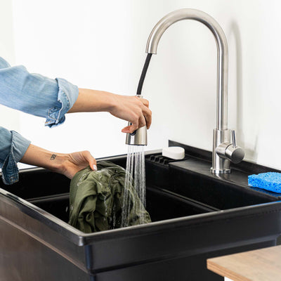 Utility Sink Heavy Duty Freestanding Utility Tub Sink, 30 x 24" (For Parts)