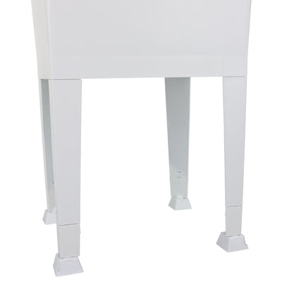 Utility Sink Heavy Duty Freestanding Utility Tub Sink, 24x24", White (Open Box)