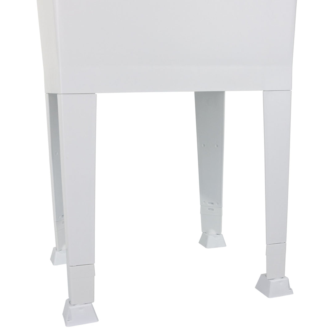 Utility Sink Heavy Duty Freestanding Utility Tub Sink, 24x24", White (Open Box)