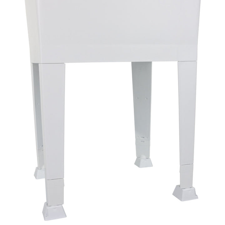 Utility Sink Heavy Duty Freestanding Utility Tub Sink, 24x24", White (Open Box)