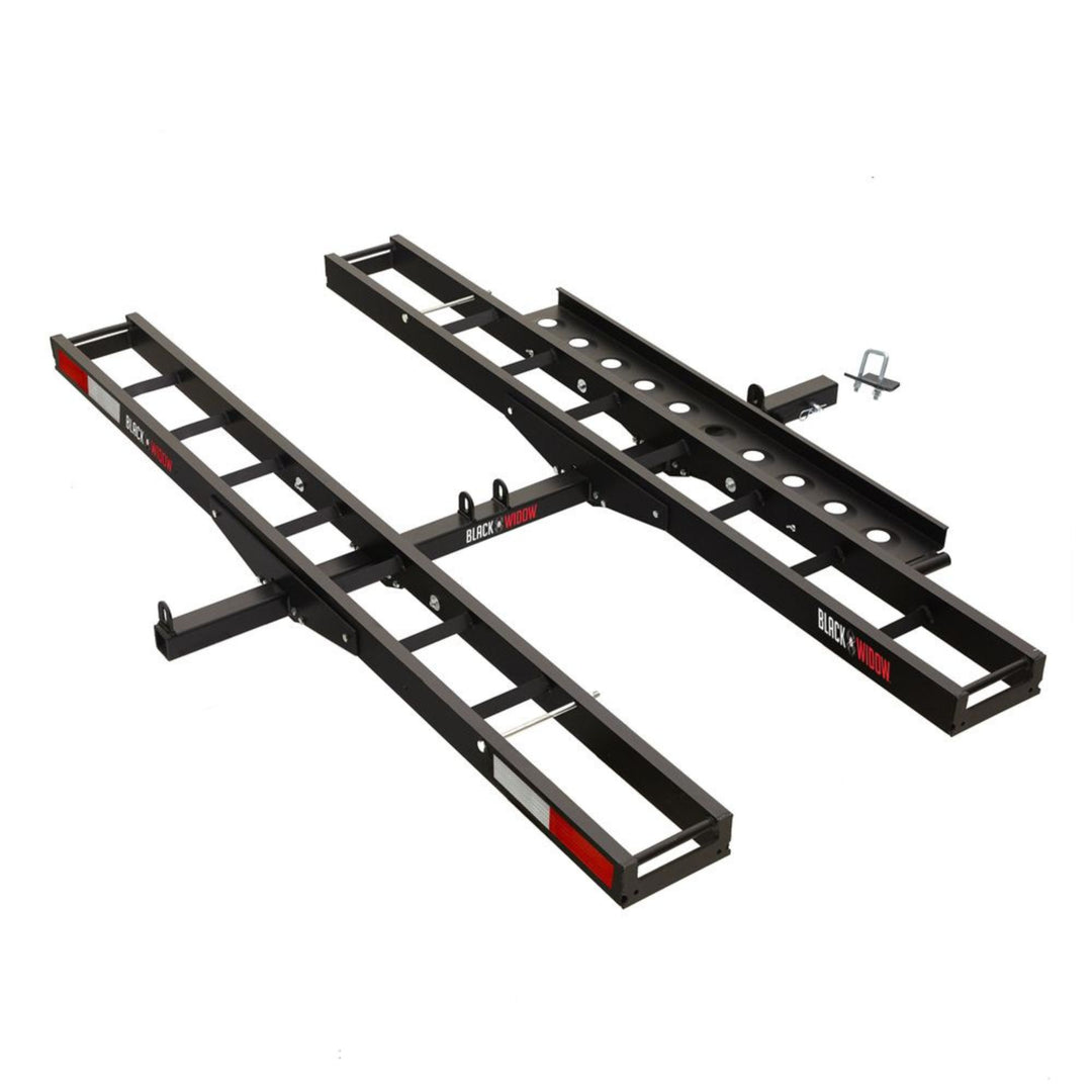 Black Widow Pro Double Dirt Bike Carrier with Ramp for 2" Hitch, 600lb(Open Box)