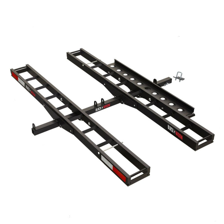 Black Widow Pro Double Dirt Bike Carrier with Ramp for 2" Hitch, 600lb(Open Box)