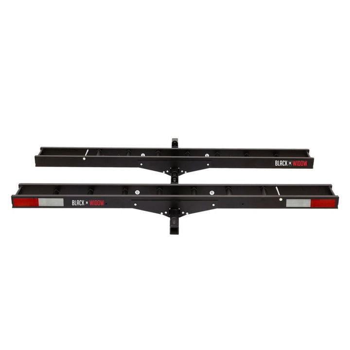 Black Widow Pro Double Dirt Bike Carrier with Ramp for 2" Hitch, 600lb(Open Box)