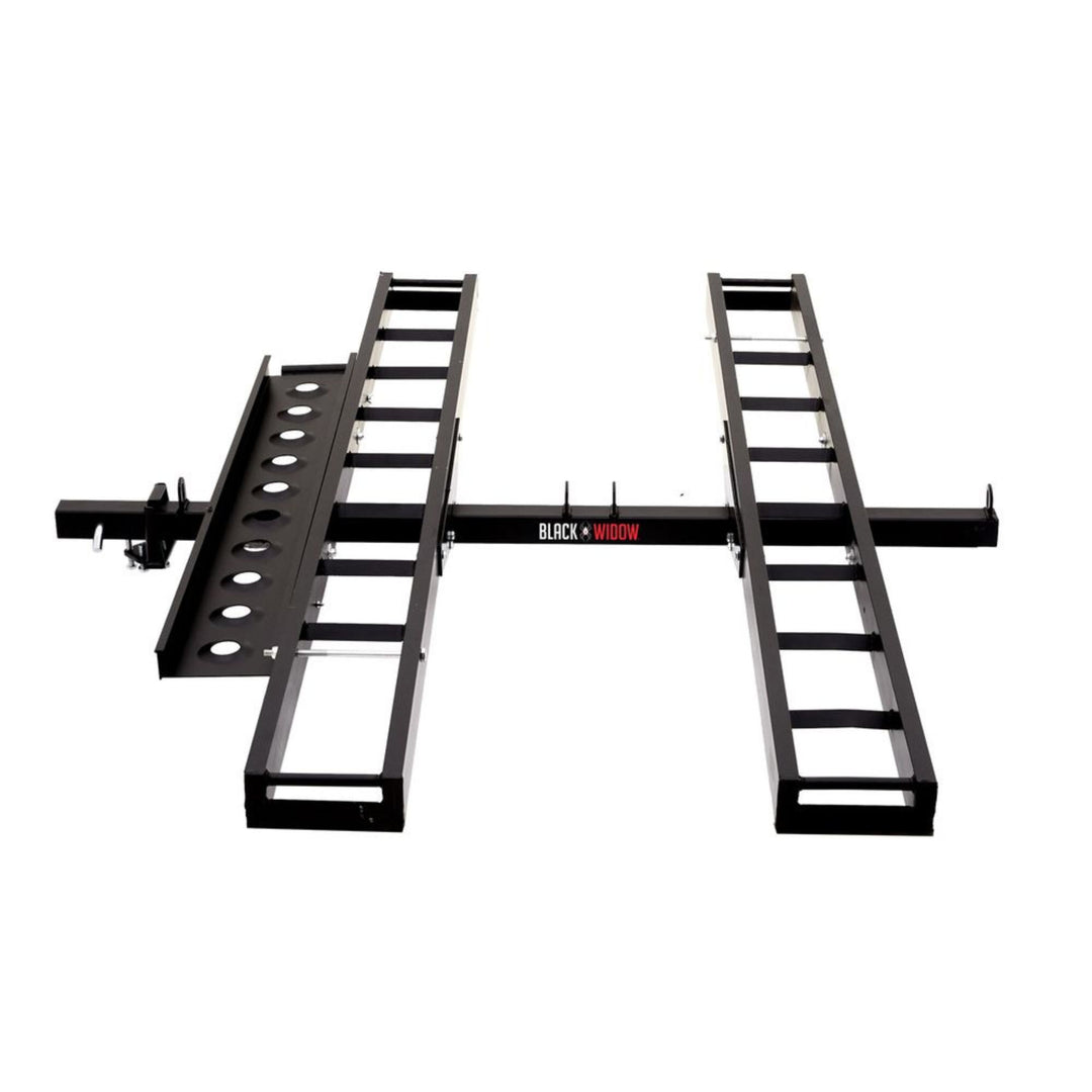 Black Widow Pro Double Dirt Bike Carrier with Ramp for 2" Hitch, 600lb(Open Box)