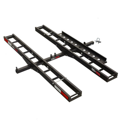 Black Widow Pro Double Dirt Bike Carrier with Ramp for 2" Hitch, 600 lb Capacity