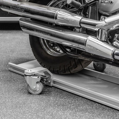 Black Widow Motorcycle Dolly, Fully Adjustable Kickstand Plate Locking Casters