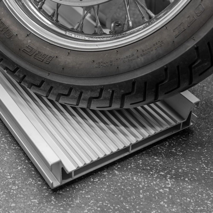 Black Widow Motorcycle Dolly, Fully Adjustable Kickstand lock Casters (Open Box)