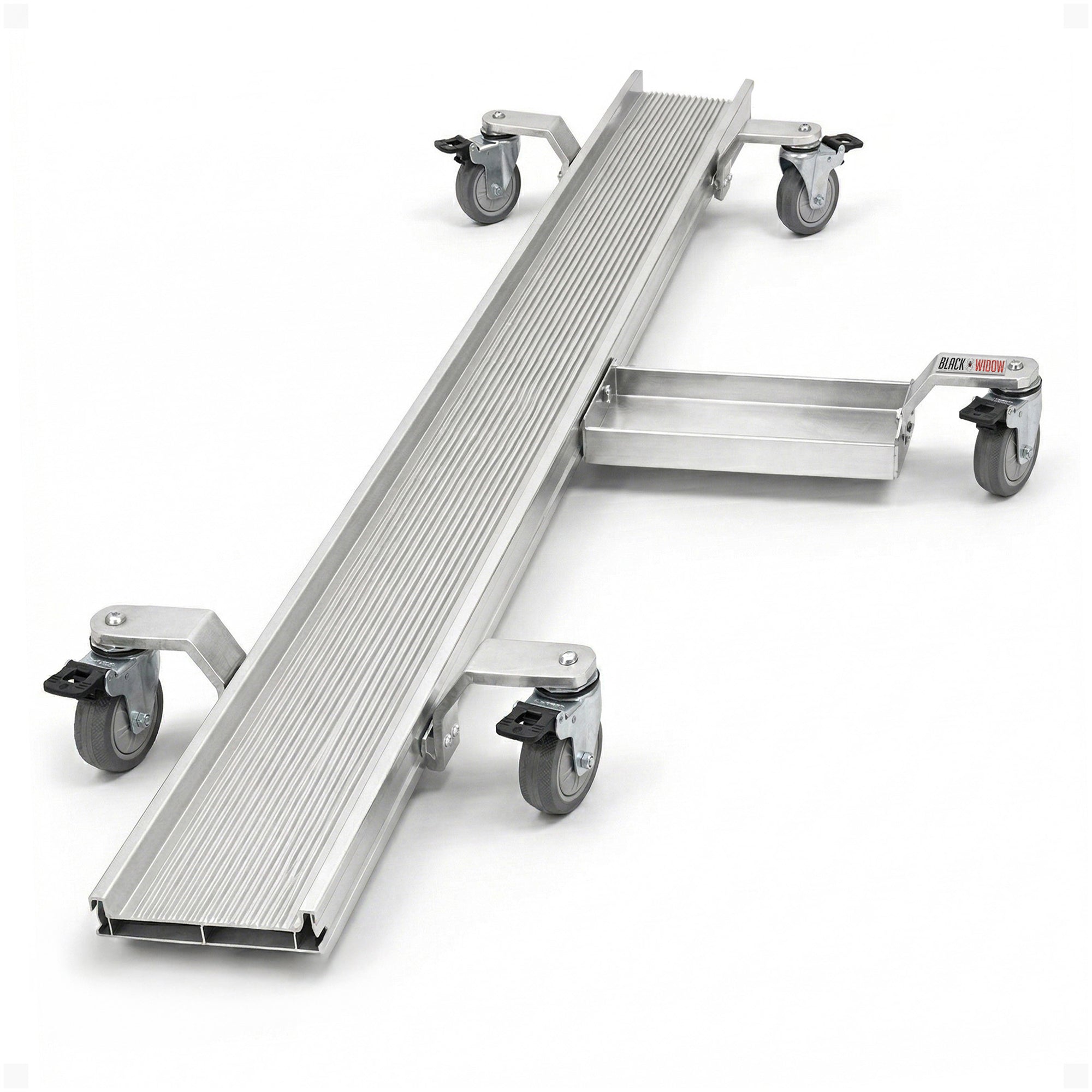 Black Widow Motorcycle Dolly, Fully Adjustable Kickstand Plate Locking Casters