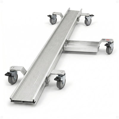 Black Widow Motorcycle Dolly, Fully Adjustable Kickstand Plate Locking Casters