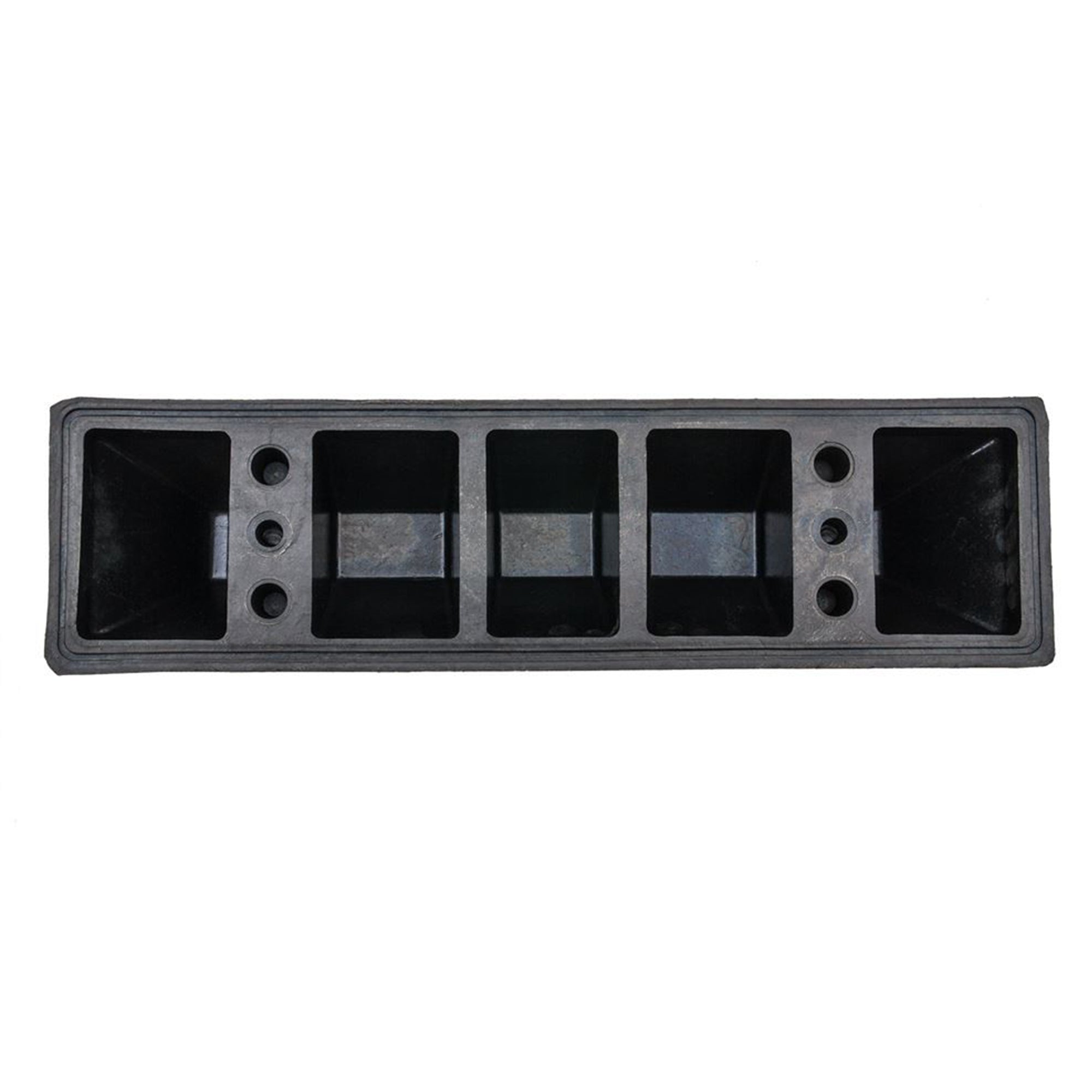Guardian Parking Stop, 2Ft Rubber Curb w/ Mounting Holes, Black/Yellow, 10 Pack