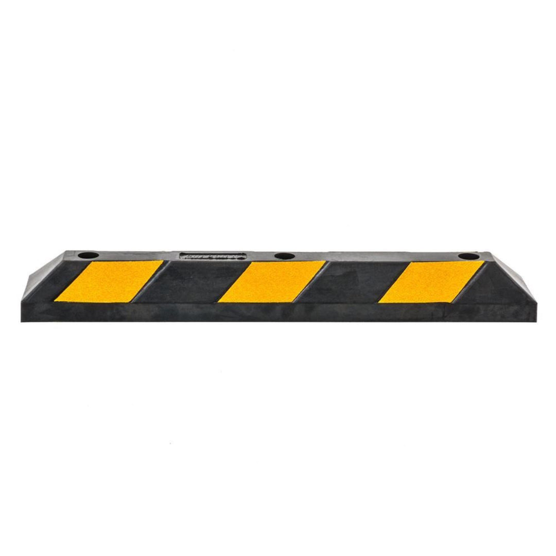 Guardian Parking Stop, 3 Foot Long Rubber Curb with Mounting Holes, Black/Yellow