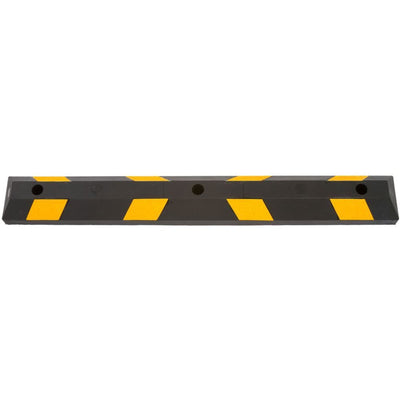 Guardian Parking Stop, 4Ft Rubber Curb with Mounting Holes, Black/Yellow, 4 Pack