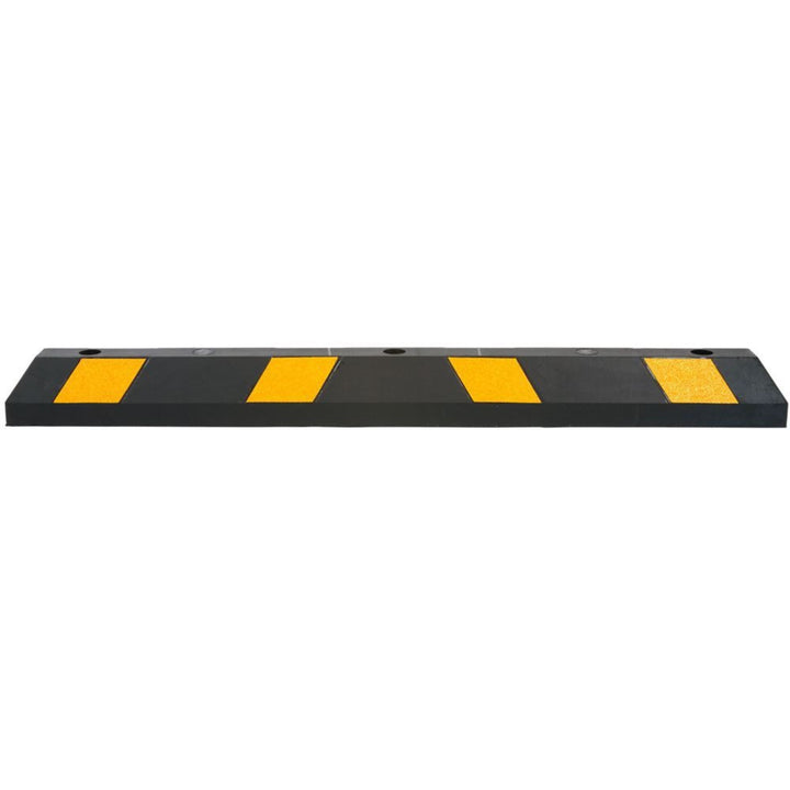 Guardian Parking Stop, 4Ft Rubber Curb with Mounting Holes, Black/Yellow, 4 Pack