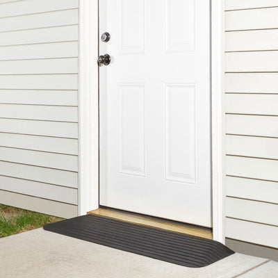 Silver Spring Rubber Threshold Ramp for Wheelchairs, Scooters & More, 0.5" Rise