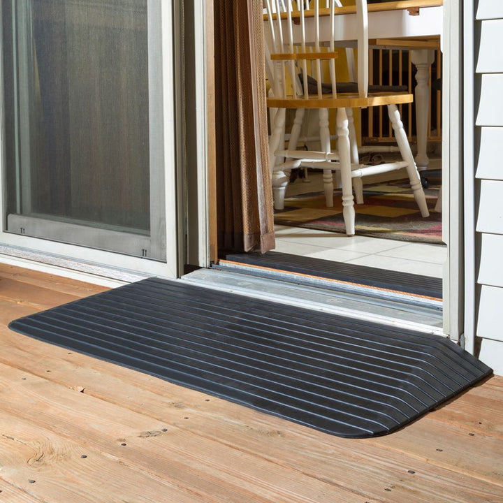 Silver Spring Rubber Threshold Ramp for Wheelchairs, Scooters & More, 0.5" Rise