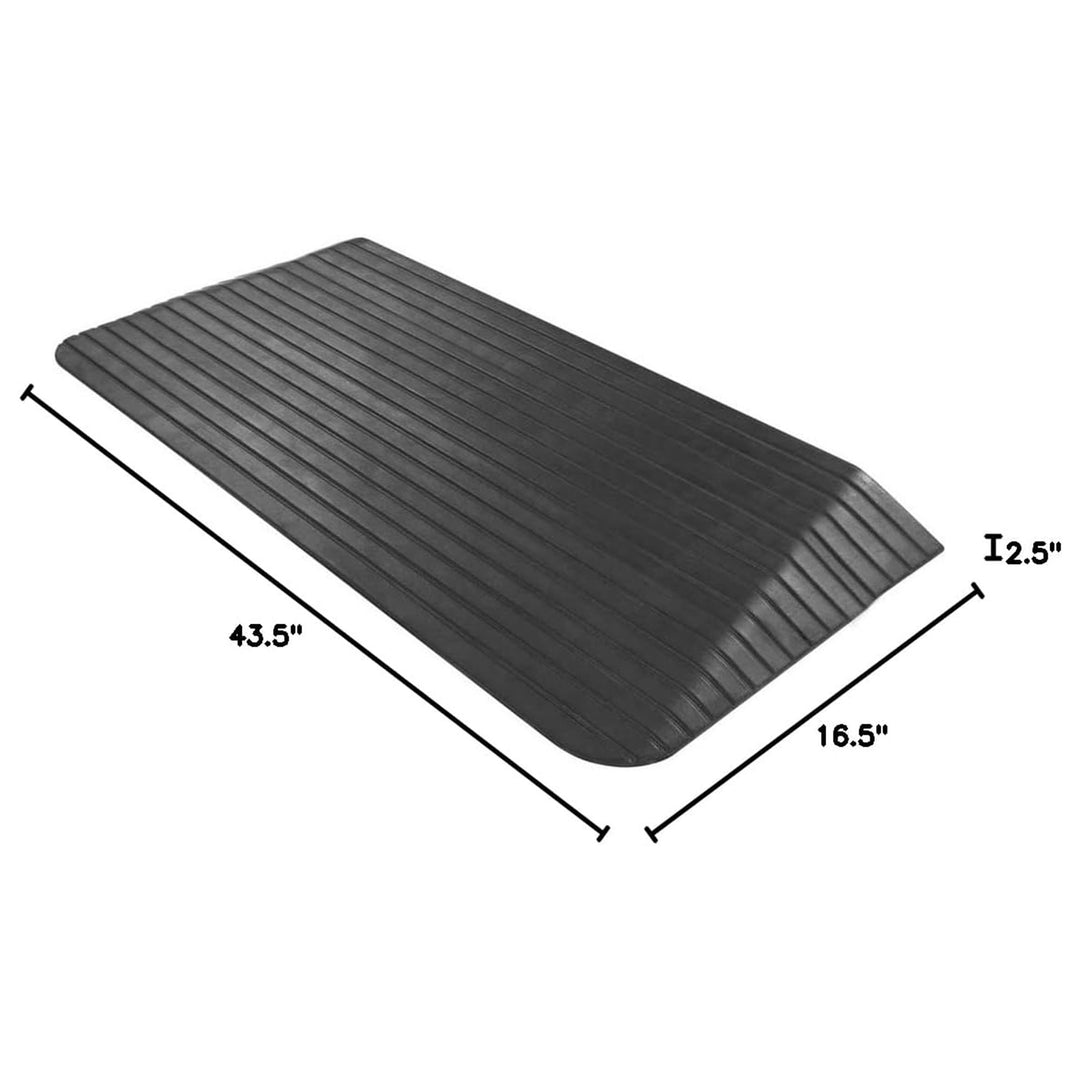 Silver Spring Rubber Threshold Ramp for Wheelchairs, Scooters & More, 2.5" Rise