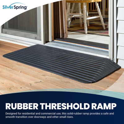 Silver Spring Rubber Threshold Ramp for Wheelchairs, Scooters & More (Used)