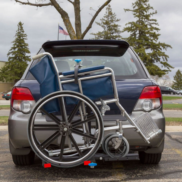 Silver Spring Foldable Manual Wheelchair Carrier Platform with Hitch Ball Mount